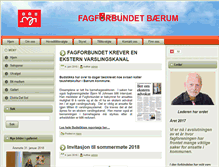 Tablet Screenshot of fagforbundetbaerum.no